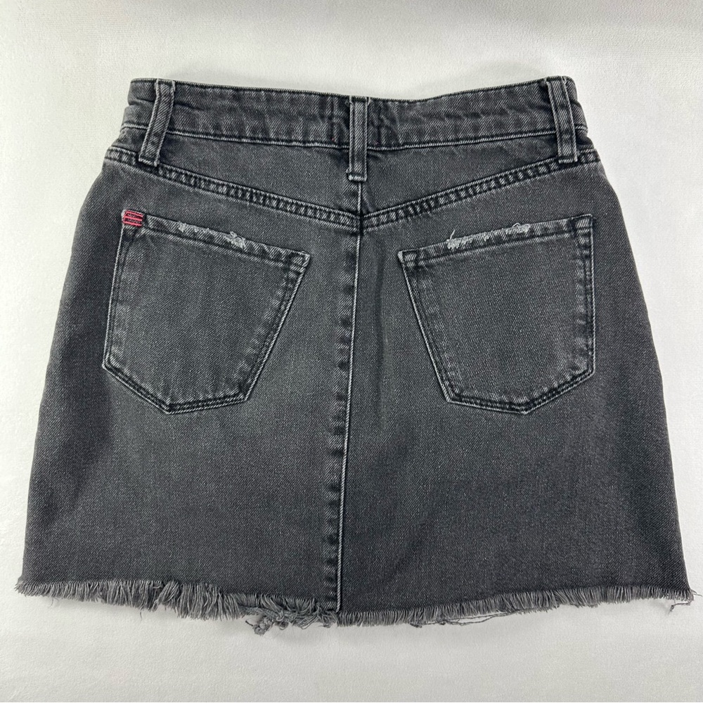 BDG Urban Outfitters Denim Jean Mini Skirt Black Wash Raw Hem - Picture 9 of 13